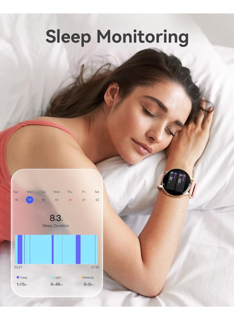 Parsonver Smart Watch for Women (Call Receive/Dial), 1.43" Fitness Tracker for Android iPhone With Sleep Health Monitor, Calorie Step Tracking, 100+ Sport Modes, IP68 Waterproof - Image 4